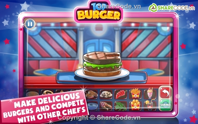 Top Burger Chef,Source code game,Top Burger,Cooking Story